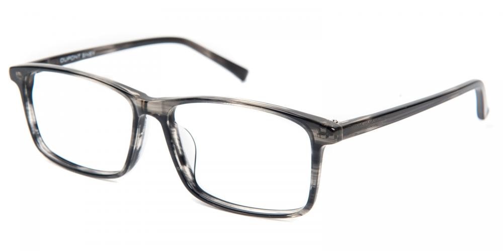 Evanston Gray Rectangle Acetate Eyeglasses