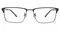 Joliet Black/Gunmetal Rectangle Titanium Eyeglasses