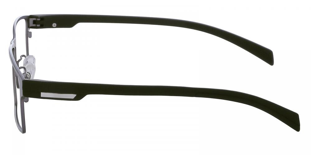 Amarillo Gunmetal Rectangle Metal Eyeglasses