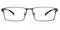 Amarillo Gunmetal Rectangle Metal Eyeglasses