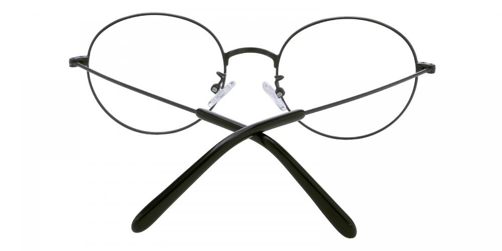 Lubbock Gunmetal Round Metal Eyeglasses