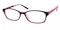Auburn Black/Rose Oval Acetate Eyeglasses