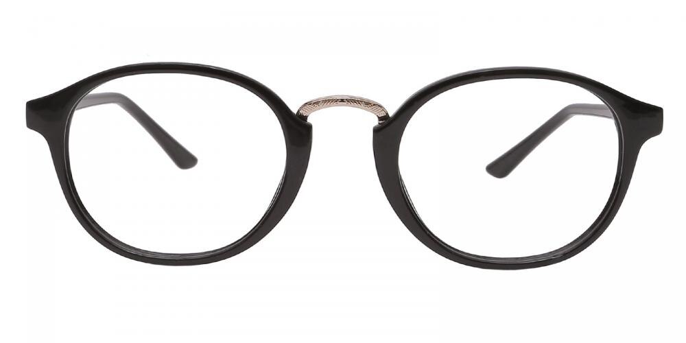 Spokane Black Oval TR90 Eyeglasses