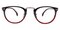 Jellico Black/Red Oval TR90 Eyeglasses