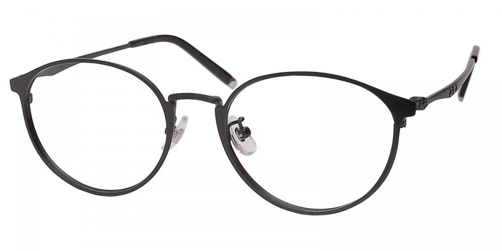 Owensboro Black Round Metal Eyeglasses
