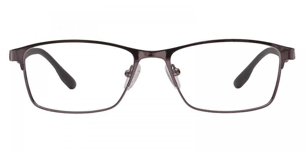Cornell Gunmetal Rectangle Metal Eyeglasses