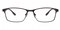 Cornell Black Rectangle Metal Eyeglasses