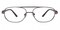 Bevis Gunmetal Aviator Metal Eyeglasses