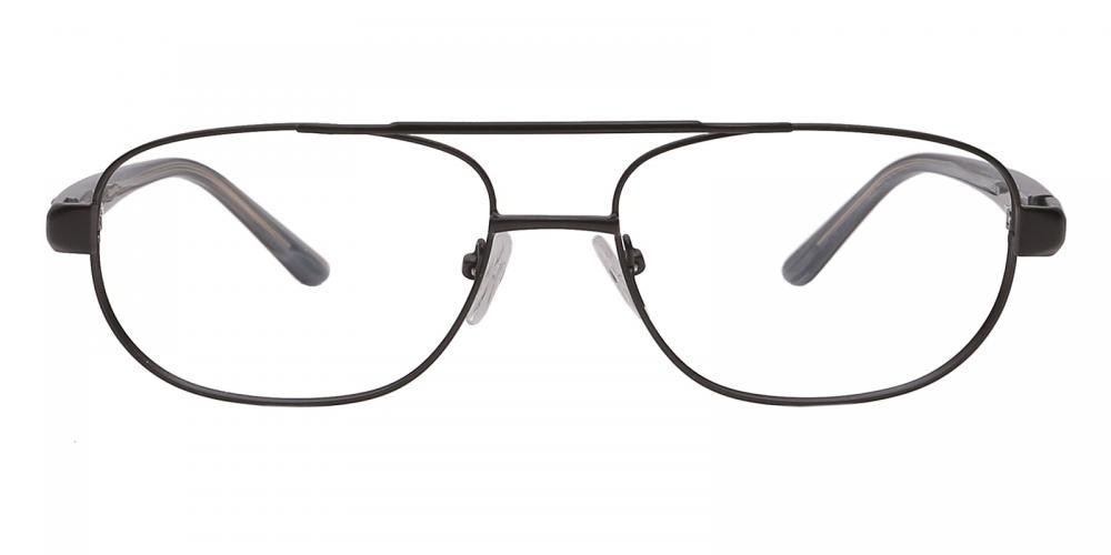 Bevis Black Aviator Metal Eyeglasses