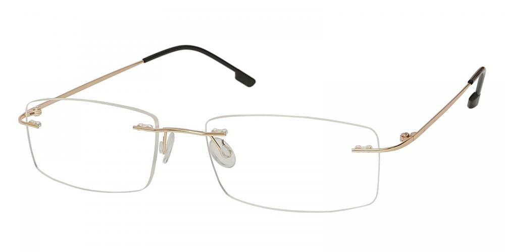 Terre Golden Rectangle Metal Eyeglasses