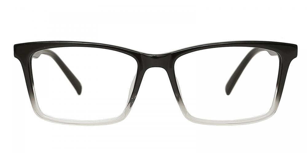 Desan Black/Crystal Rectangle Acetate Eyeglasses