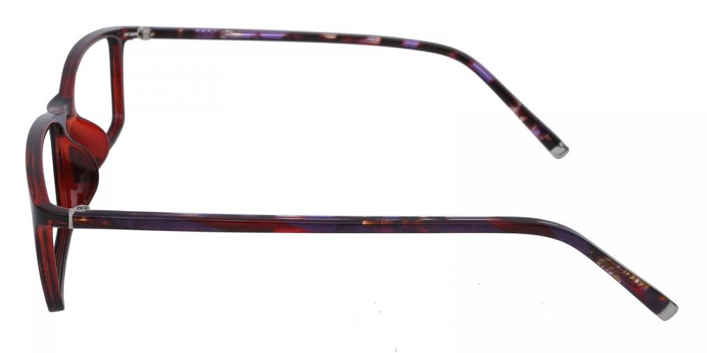 Hedda Red Tortoise Rectangle TR90 Eyeglasses