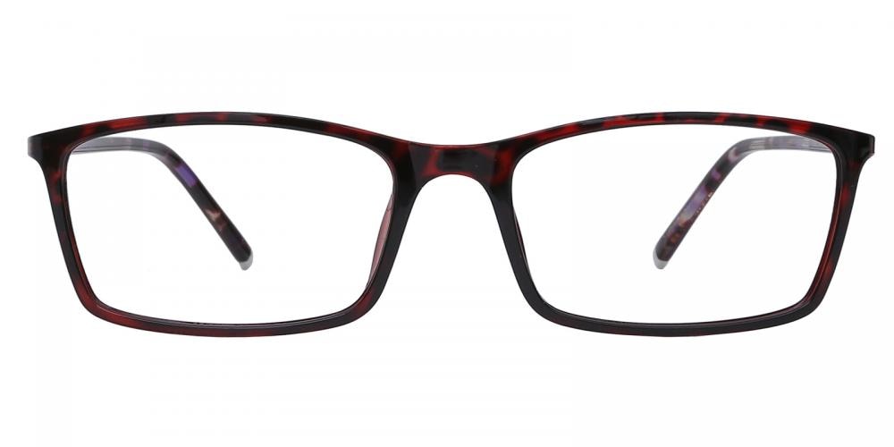 Hedda Red Tortoise Rectangle TR90 Eyeglasses