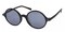 Oberlin Black Round Acetate Sunglasses