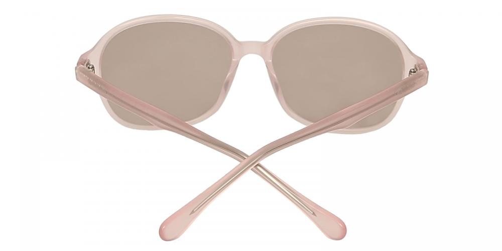 Emma Pink Round Acetate Sunglasses