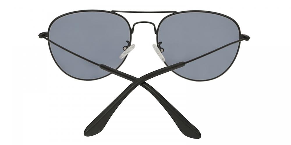 Lexington Black Aviator Metal Sunglasses