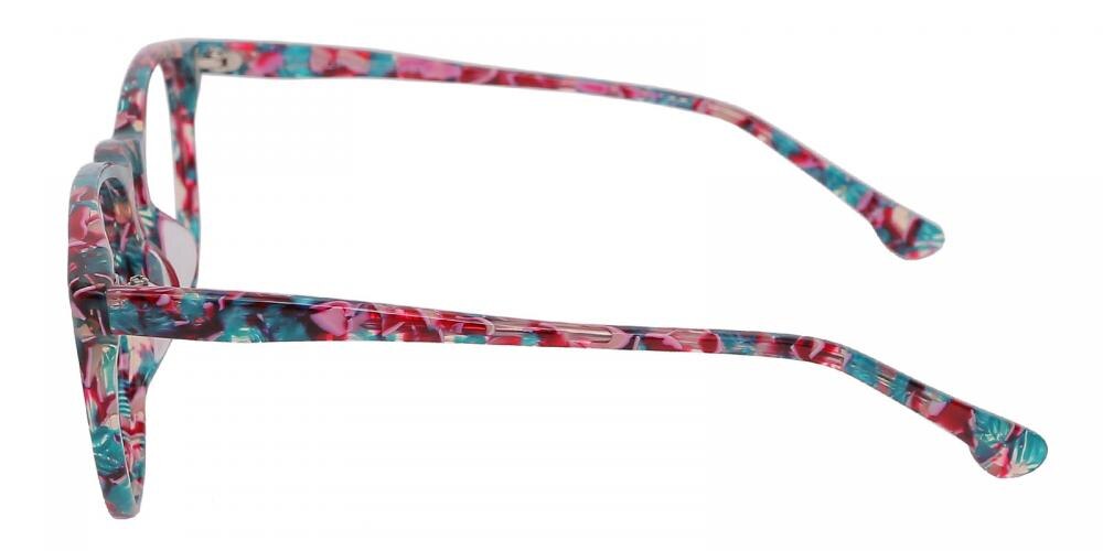 Baton Floral Classic Wayframe Acetate Eyeglasses