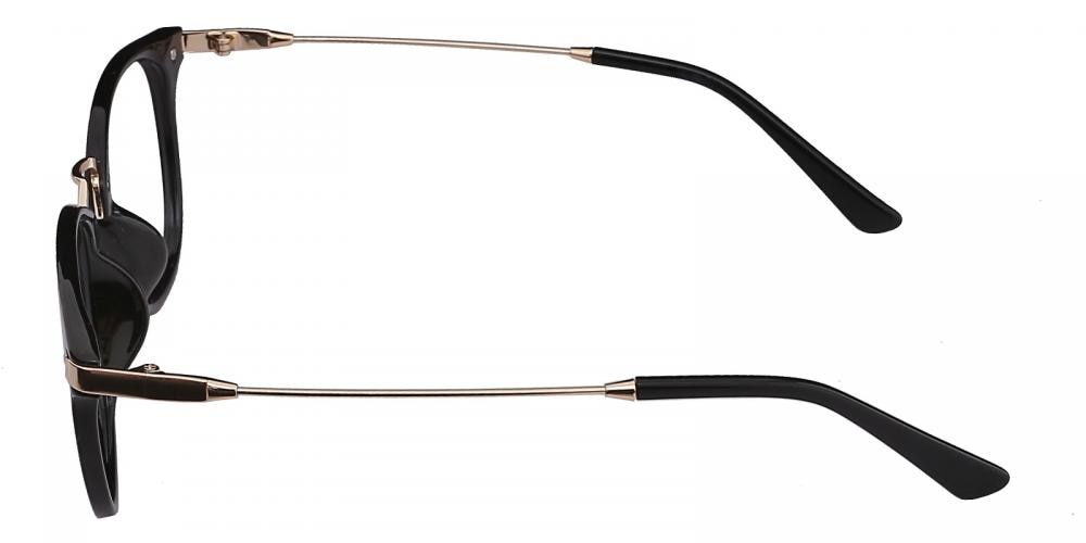 Beatrice Black/Golden Classic Wayframe TR90 Eyeglasses