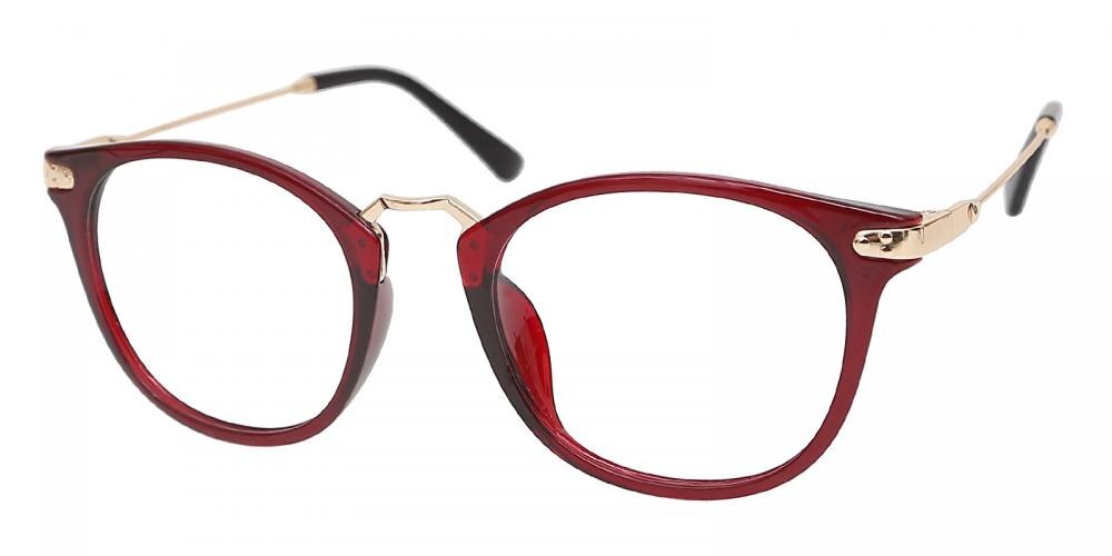 Beatrice Burgundy Classic Wayframe TR90 Eyeglasses