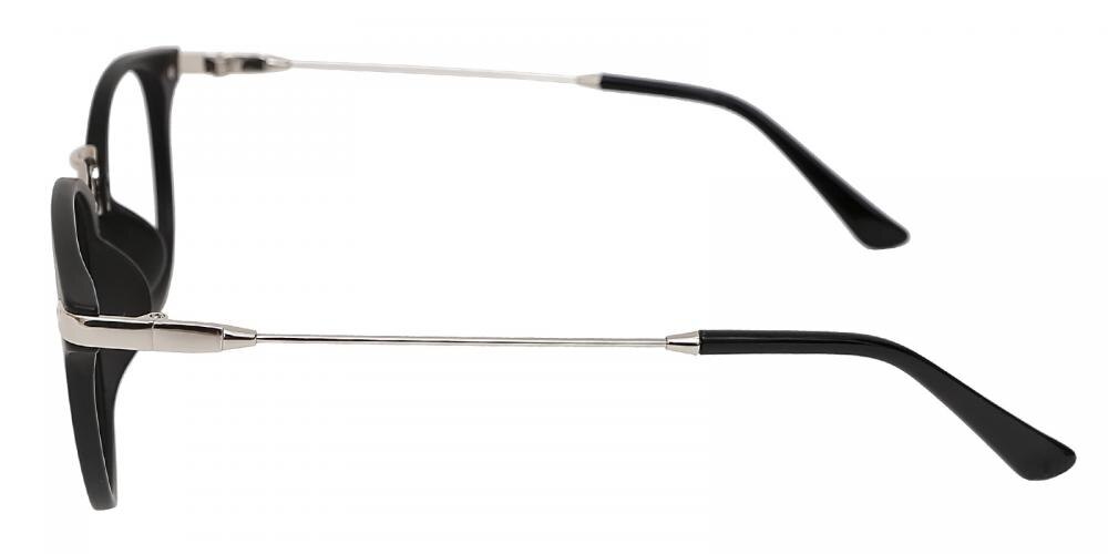 Beatrice Black/Silver Classic Wayframe TR90 Eyeglasses