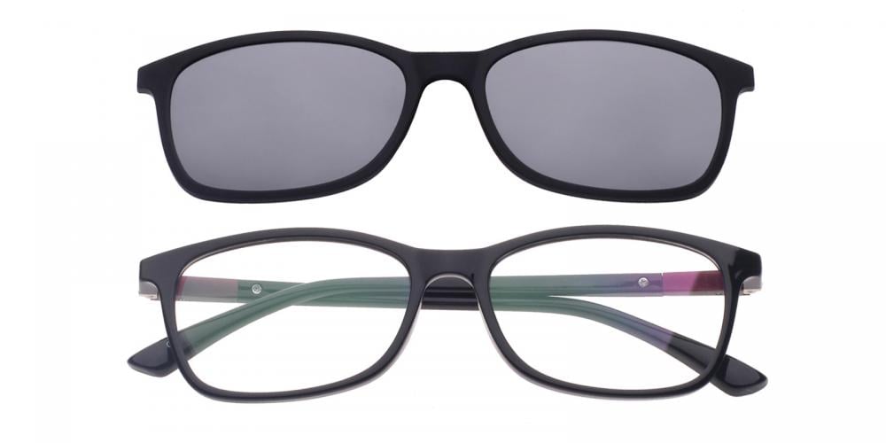Oval Eyeglasses, Full Frame Black TR90 - FP1133