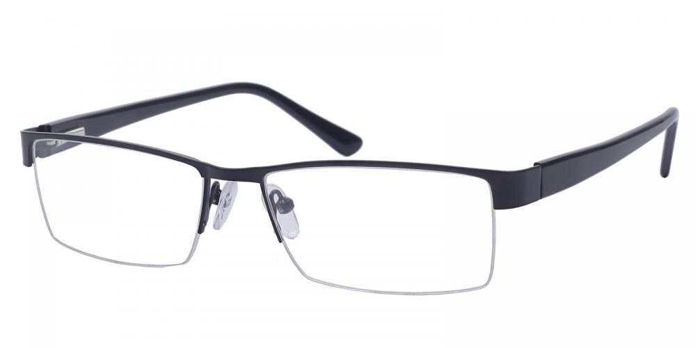 Marico Black Rectangle Metal Eyeglasses