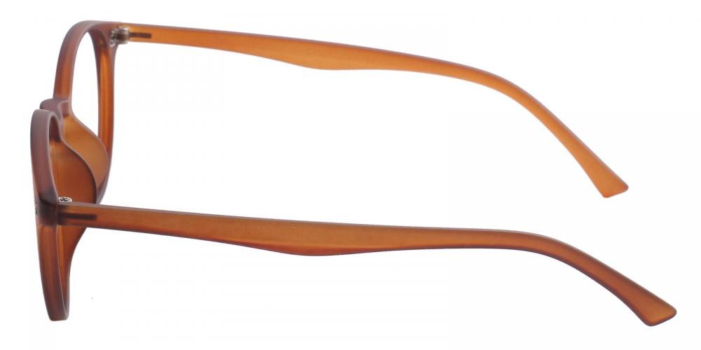 Dodge Brown Round TR90 Eyeglasses