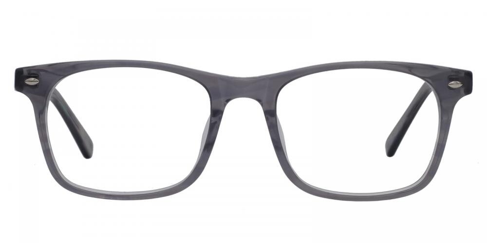 Clearwater Gray Rectangle Acetate Eyeglasses