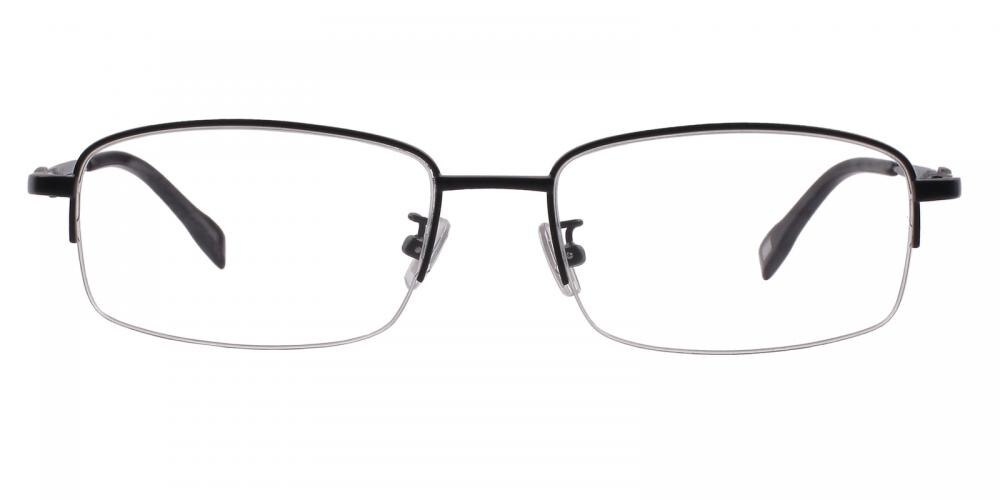Webb Black Rectangle Eyeglasses