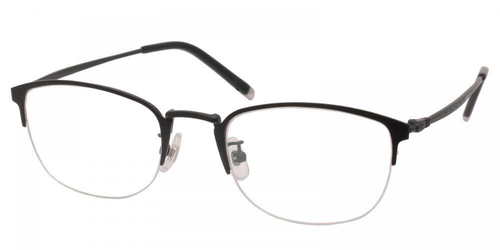 Bend Black Round Metal Eyeglasses
