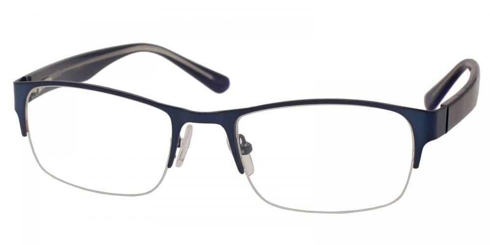 Reginald Oval - Blue Eyeglasses