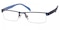 Nathaniel Blue Rectangle Metal Eyeglasses