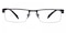 Nathaniel Gunmetal Rectangle Metal Eyeglasses