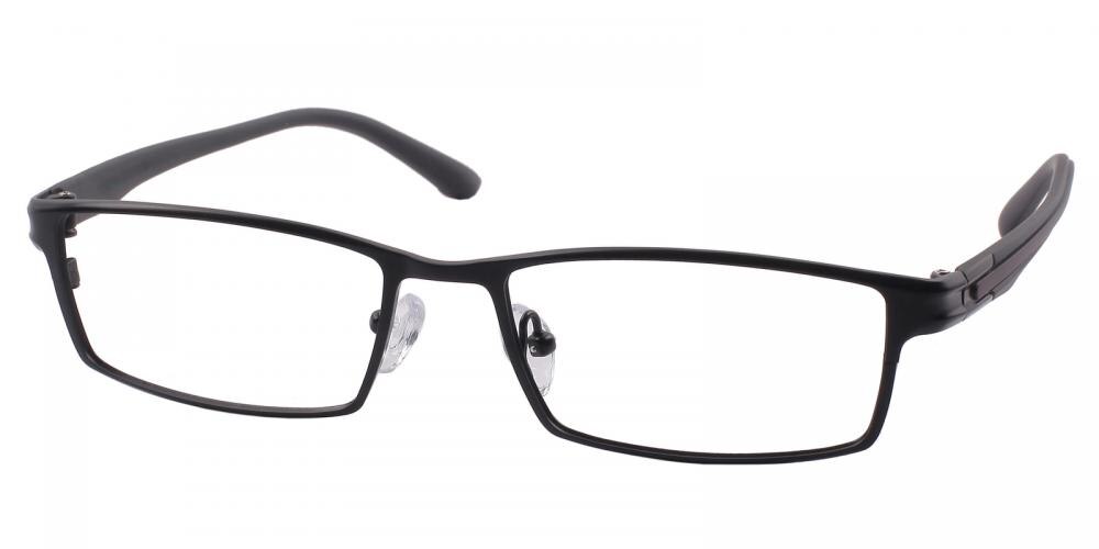 Tony Black Rectangle Titanium Eyeglasses