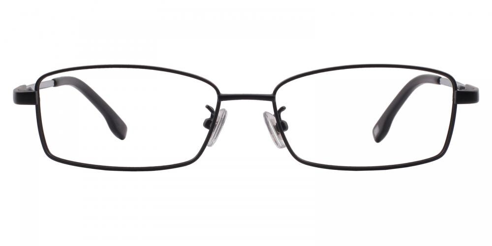 Valentine Black Rectangle Eyeglasses