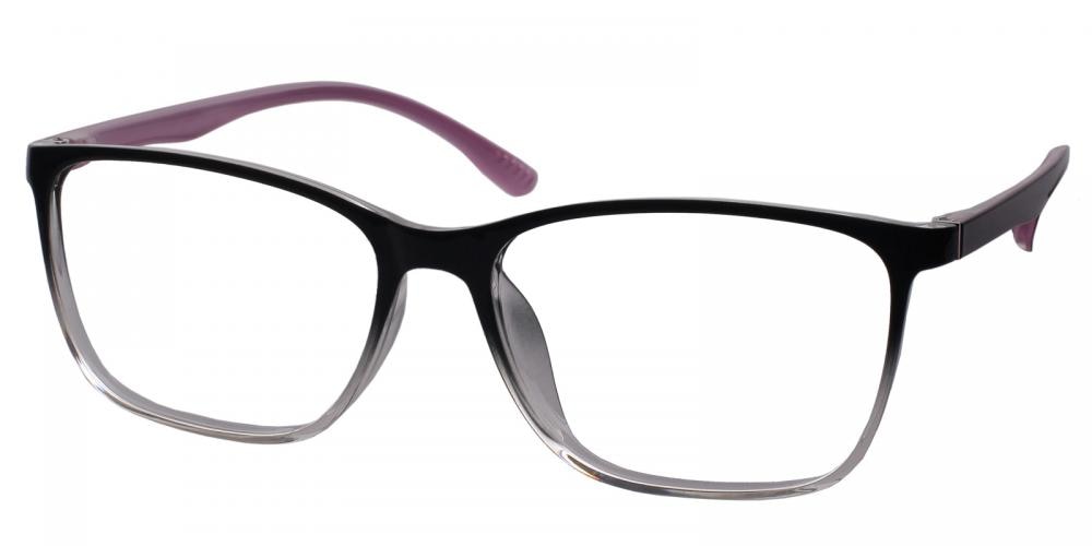 Kimberley Black/Crystal Rectangle TR90 Eyeglasses