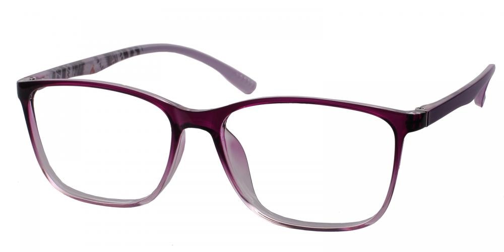 Kimberley Purple/Crystal Rectangle TR90 Eyeglasses