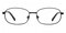 Woodrow Black Oval Metal Eyeglasses