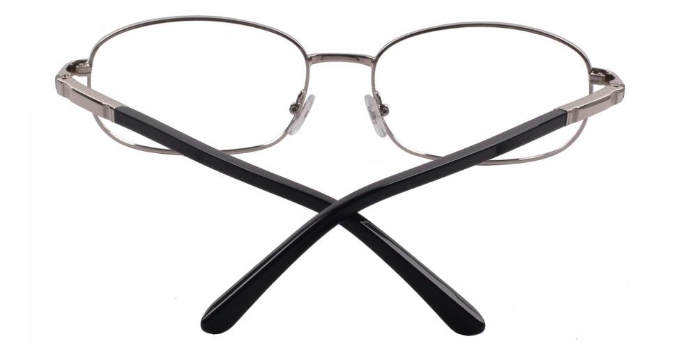 Woodrow Silver Oval Metal Eyeglasses