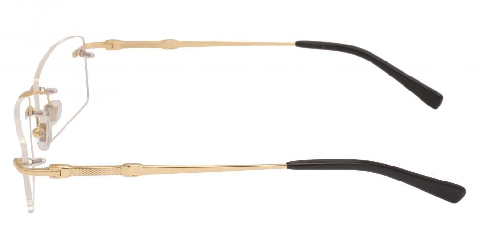 Egbert Golden Rectangle Metal Eyeglasses