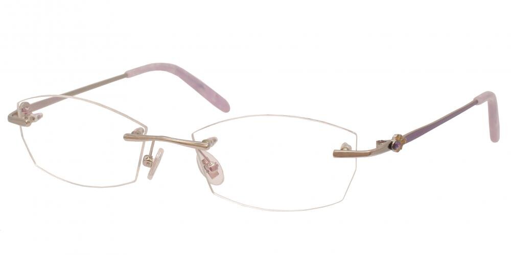 Muriel Silver Oval Metal Eyeglasses