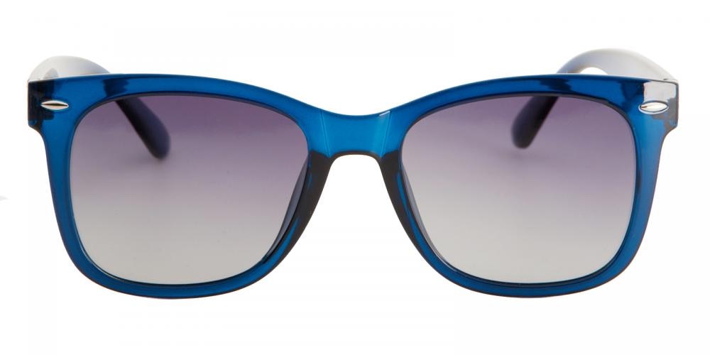 Berkeley Blue Classic Wayframe Plastic Sunglasses