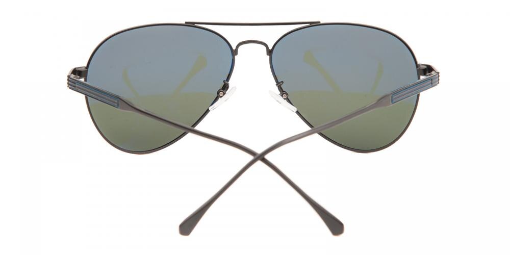 Carl Black Aviator Metal Sunglasses