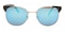 Maria Black (Blue Mirror-coating) Round Metal Sunglasses