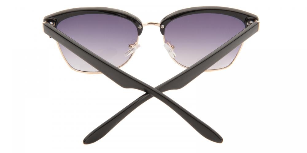 Glendale Black Classic Wayframe Plastic Sunglasses
