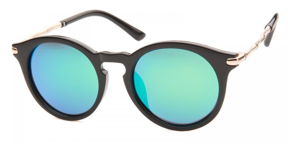 Niguel Black Round Plastic Sunglasses