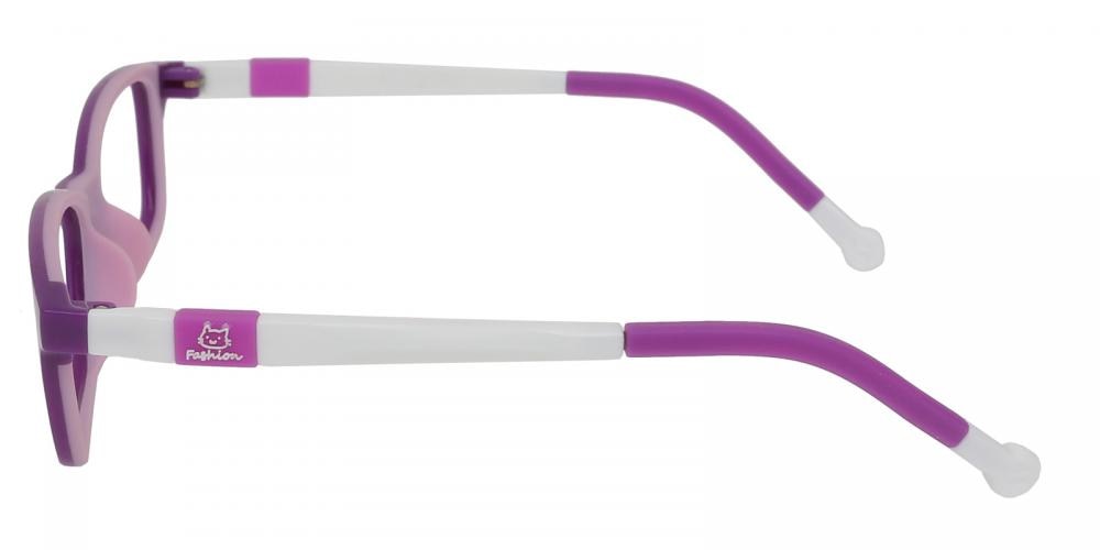 Kai Purple Rectangle Silica-gel Eyeglasses