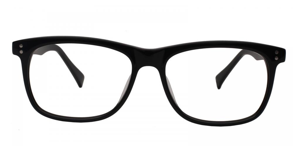 Tacoma Black Classic Wayframe Acetate Eyeglasses