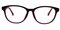 Topeka Black/Rose Oval Plastic Eyeglasses