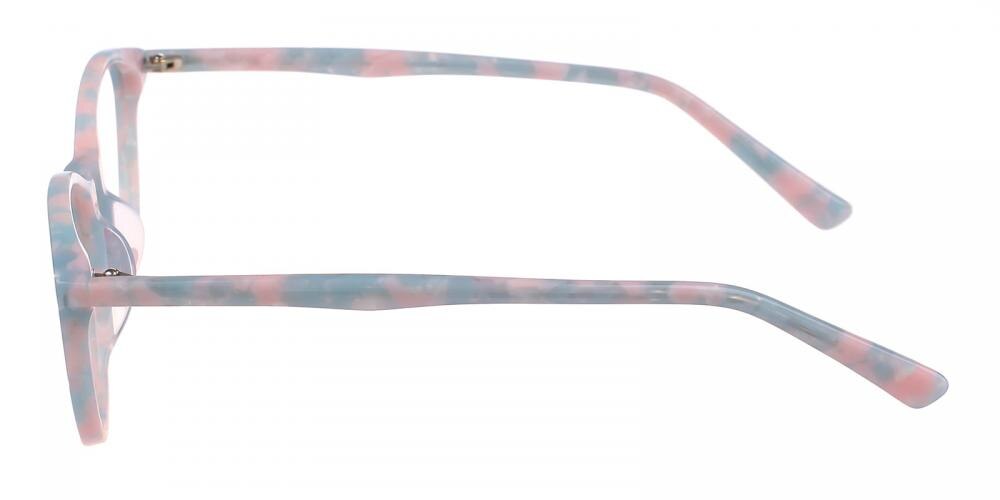 Brentwood Pink/Blue Classic Wayframe Acetate Eyeglasses